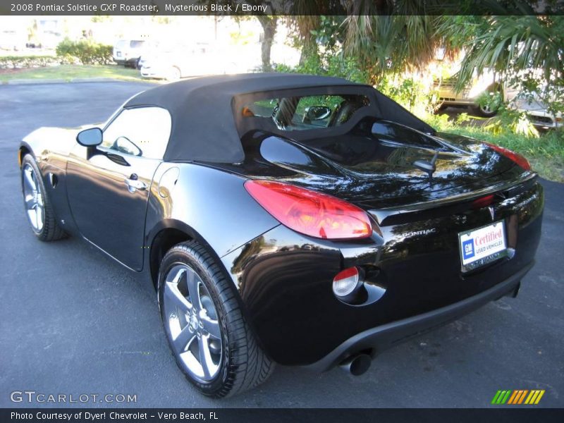 Mysterious Black / Ebony 2008 Pontiac Solstice GXP Roadster