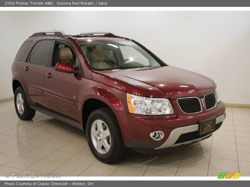 Sonoma Red Metallic / Sand 2009 Pontiac Torrent AWD