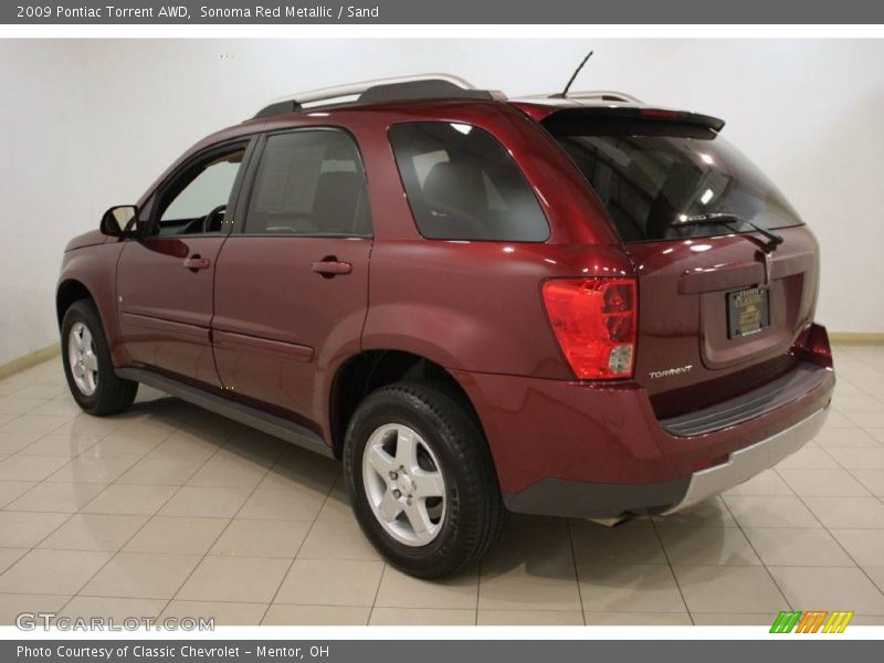 Sonoma Red Metallic / Sand 2009 Pontiac Torrent AWD