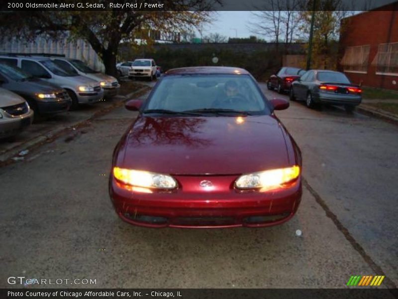 Ruby Red / Pewter 2000 Oldsmobile Alero GL Sedan