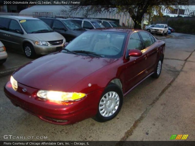 Ruby Red / Pewter 2000 Oldsmobile Alero GL Sedan