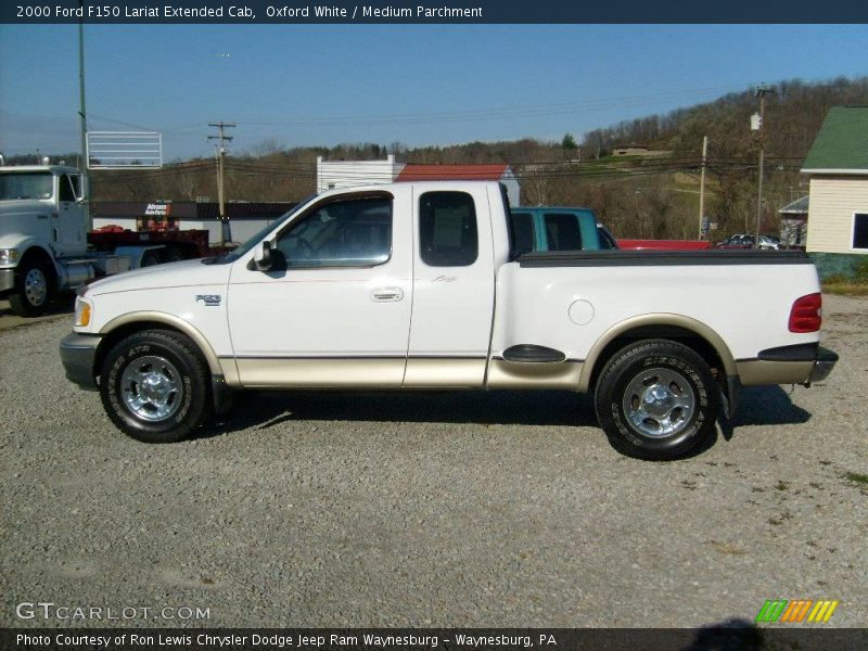 Oxford White / Medium Parchment 2000 Ford F150 Lariat Extended Cab