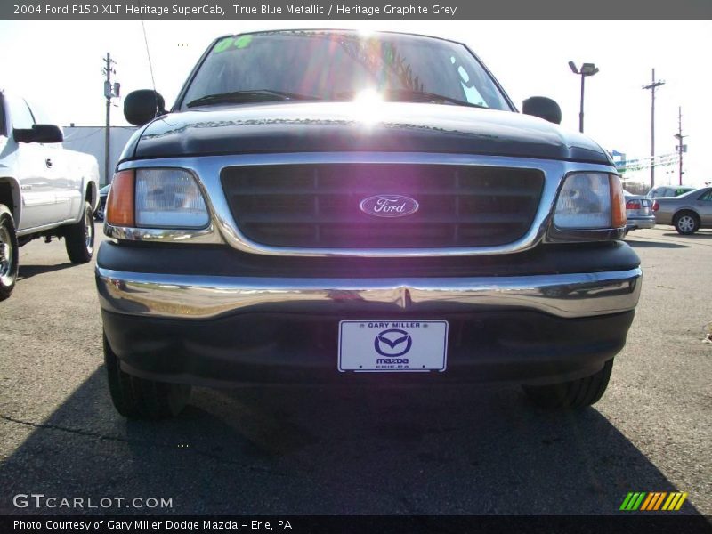 True Blue Metallic / Heritage Graphite Grey 2004 Ford F150 XLT Heritage SuperCab