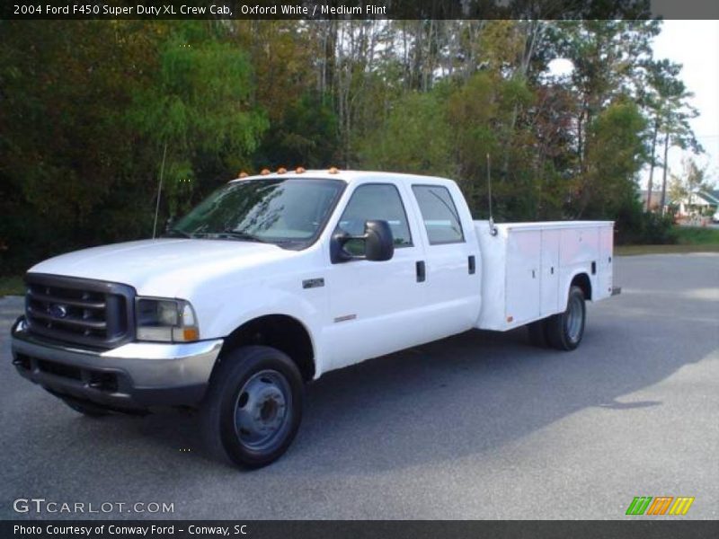 Oxford White / Medium Flint 2004 Ford F450 Super Duty XL Crew Cab