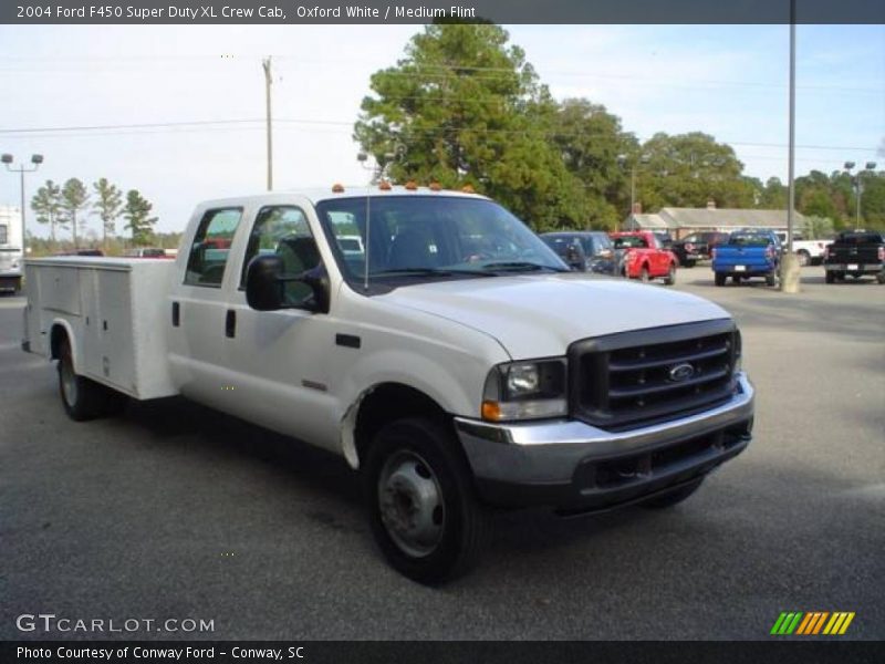 Oxford White / Medium Flint 2004 Ford F450 Super Duty XL Crew Cab