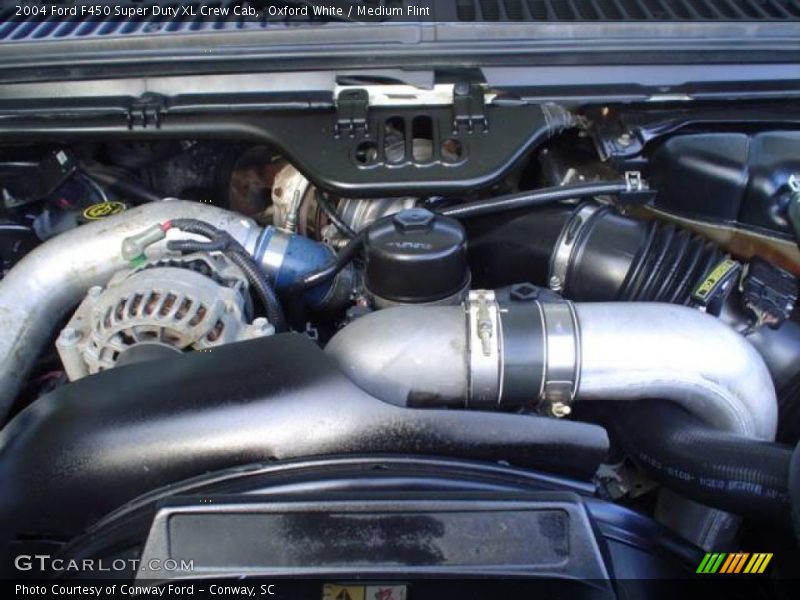 Oxford White / Medium Flint 2004 Ford F450 Super Duty XL Crew Cab