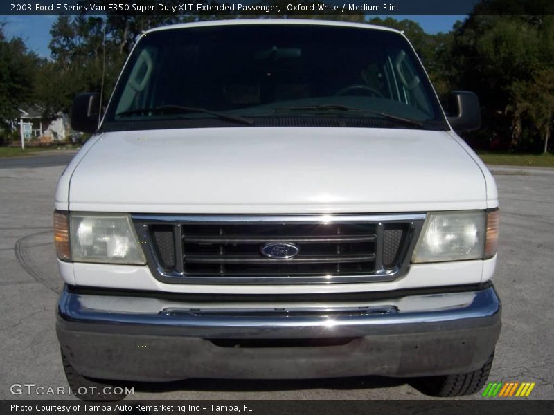 Oxford White / Medium Flint 2003 Ford E Series Van E350 Super Duty XLT Extended Passenger