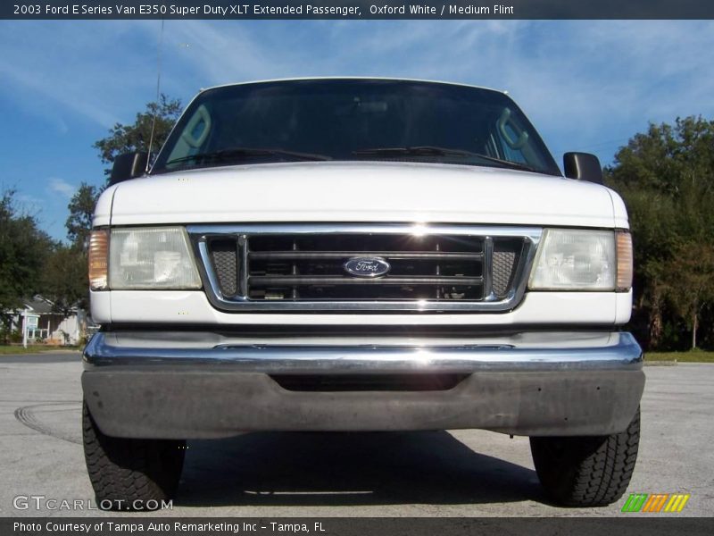 Oxford White / Medium Flint 2003 Ford E Series Van E350 Super Duty XLT Extended Passenger