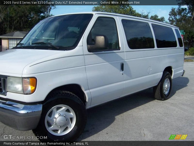 Oxford White / Medium Flint 2003 Ford E Series Van E350 Super Duty XLT Extended Passenger