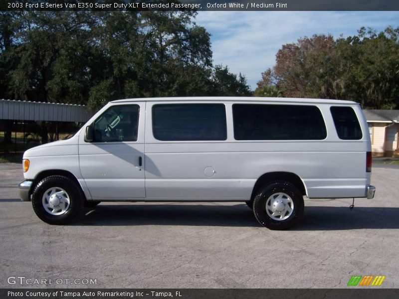 Oxford White / Medium Flint 2003 Ford E Series Van E350 Super Duty XLT Extended Passenger