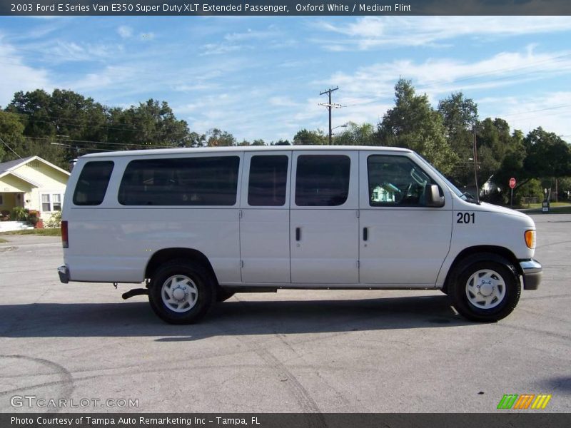 Oxford White / Medium Flint 2003 Ford E Series Van E350 Super Duty XLT Extended Passenger