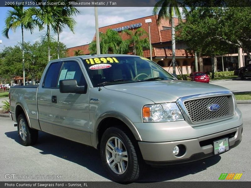 Smokestone Metallic / Tan 2006 Ford F150 Lariat SuperCab