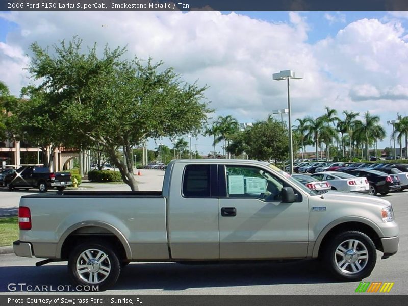 Smokestone Metallic / Tan 2006 Ford F150 Lariat SuperCab