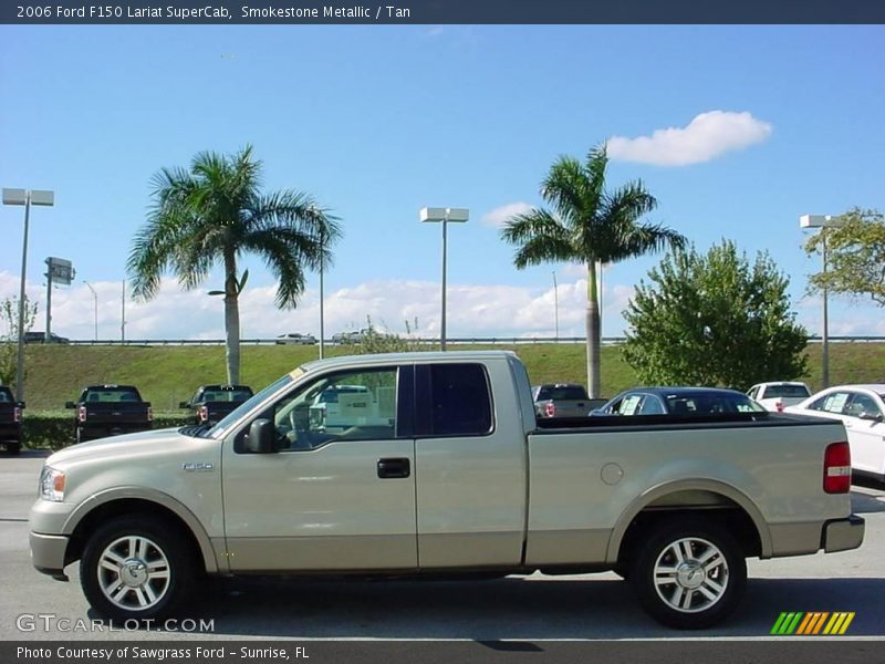 Smokestone Metallic / Tan 2006 Ford F150 Lariat SuperCab
