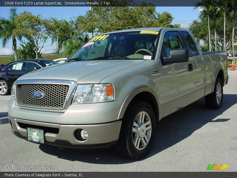 Smokestone Metallic / Tan 2006 Ford F150 Lariat SuperCab