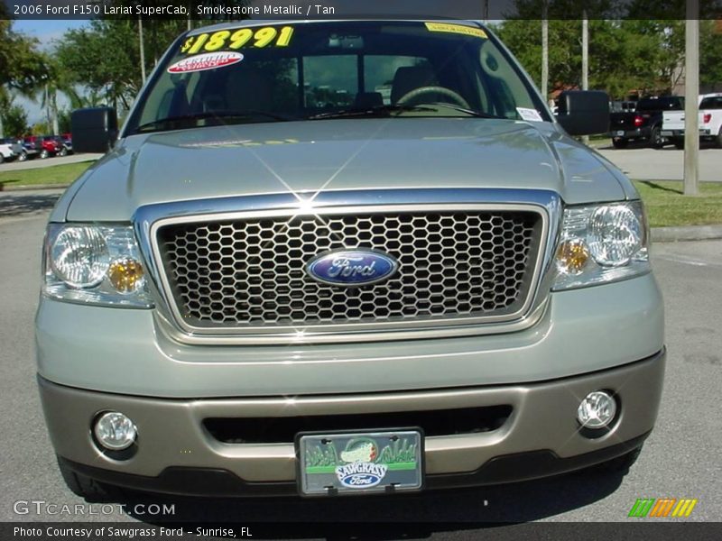Smokestone Metallic / Tan 2006 Ford F150 Lariat SuperCab
