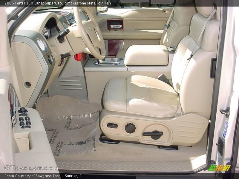 Smokestone Metallic / Tan 2006 Ford F150 Lariat SuperCab