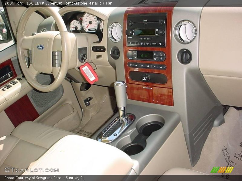 Smokestone Metallic / Tan 2006 Ford F150 Lariat SuperCab
