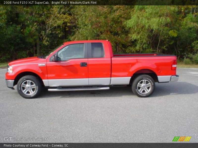 Bright Red / Medium/Dark Flint 2008 Ford F150 XLT SuperCab