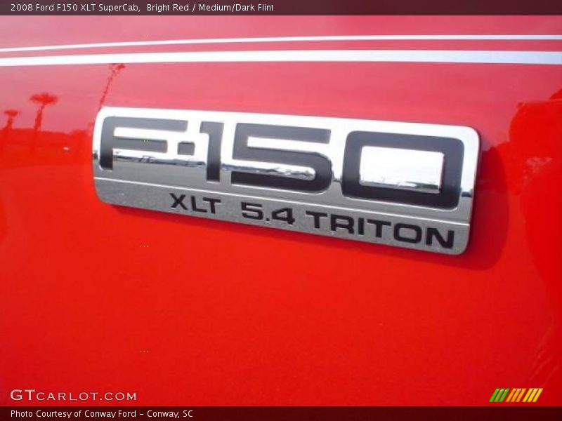 Bright Red / Medium/Dark Flint 2008 Ford F150 XLT SuperCab