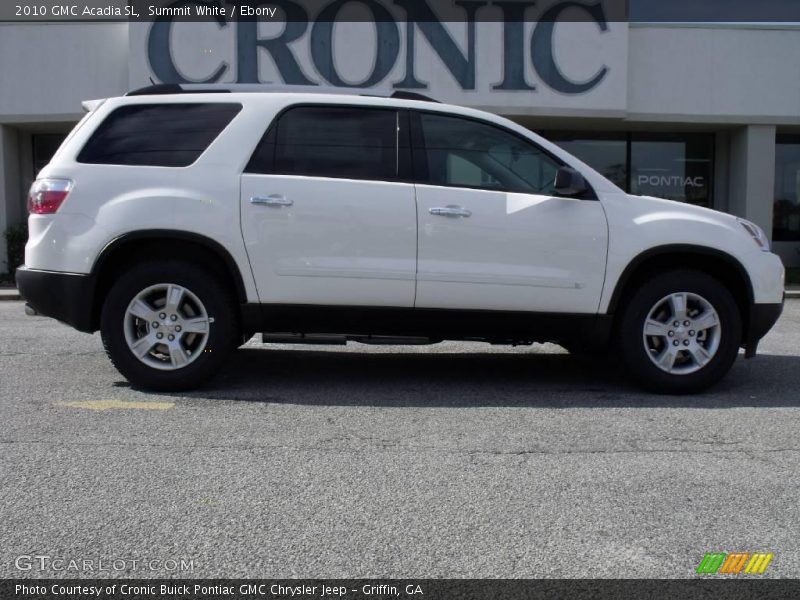 Summit White / Ebony 2010 GMC Acadia SL