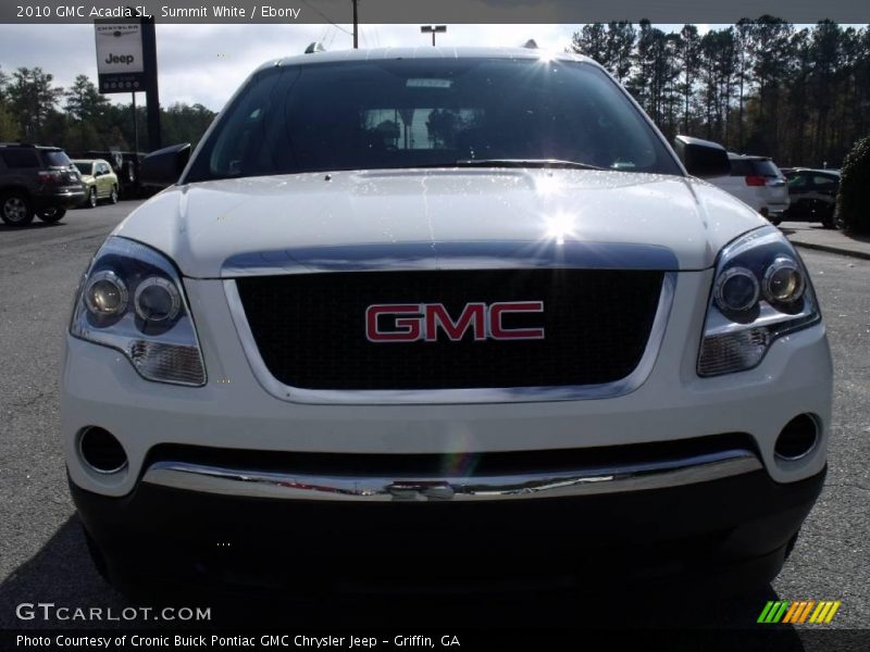 Summit White / Ebony 2010 GMC Acadia SL