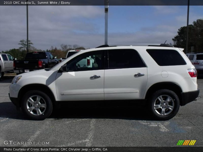 Summit White / Ebony 2010 GMC Acadia SL