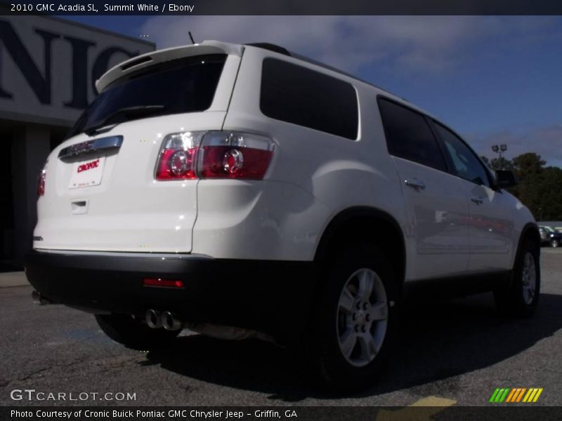 Summit White / Ebony 2010 GMC Acadia SL
