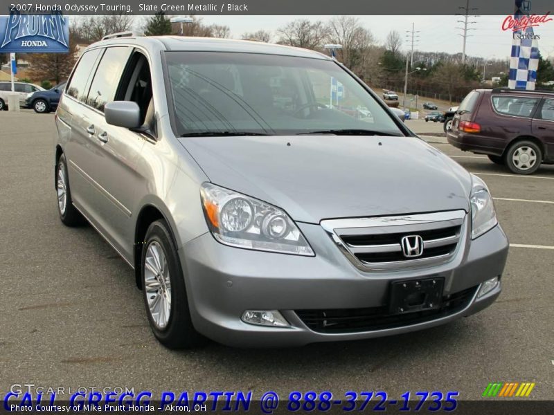 Slate Green Metallic / Black 2007 Honda Odyssey Touring
