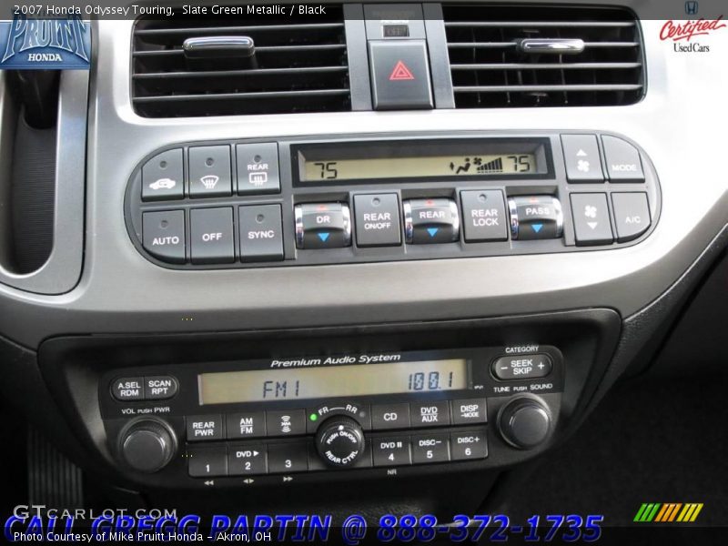 Slate Green Metallic / Black 2007 Honda Odyssey Touring