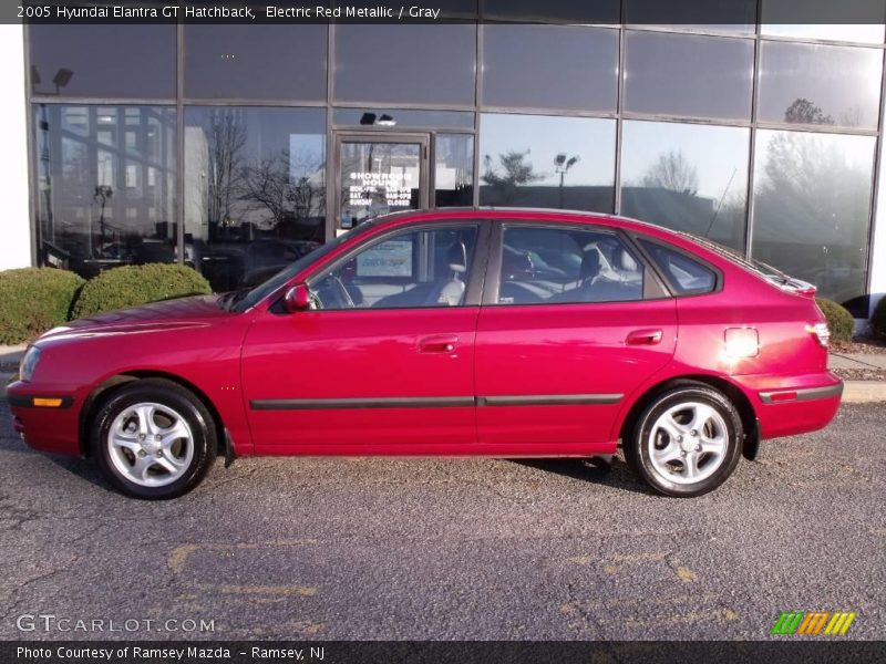 Electric Red Metallic / Gray 2005 Hyundai Elantra GT Hatchback