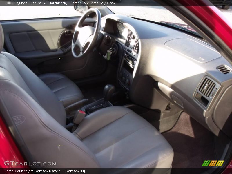 Electric Red Metallic / Gray 2005 Hyundai Elantra GT Hatchback