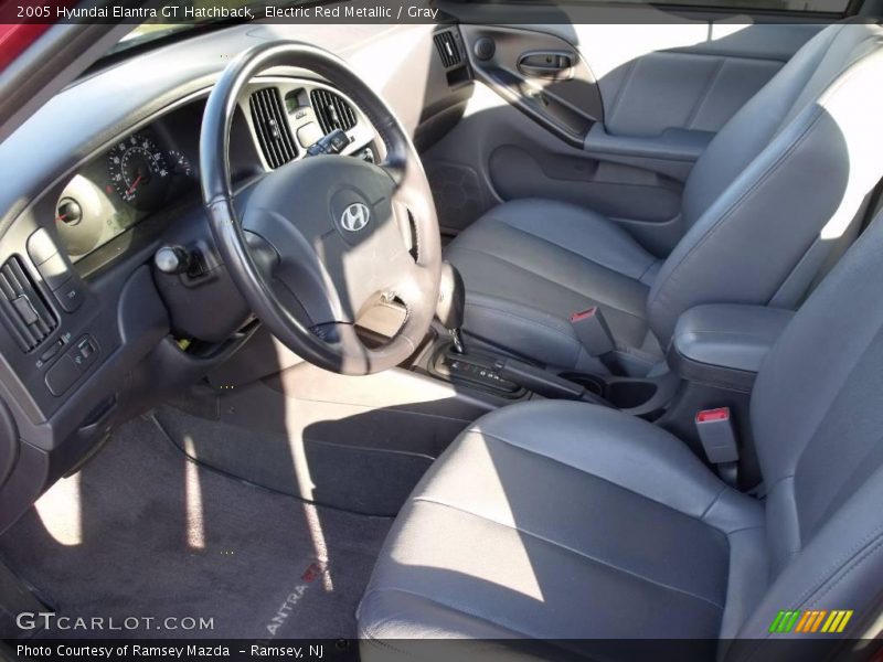 Electric Red Metallic / Gray 2005 Hyundai Elantra GT Hatchback