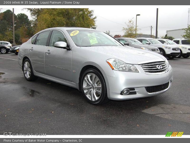 Liquid Platinum / Stone Gray 2009 Infiniti M 35 Sedan