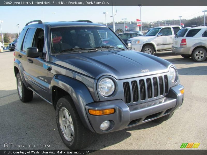 Steel Blue Pearlcoat / Dark Slate Gray 2002 Jeep Liberty Limited 4x4