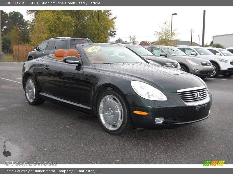 Midnight Pine Green Pearl / Saddle 2003 Lexus SC 430