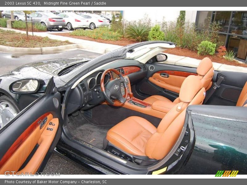Midnight Pine Green Pearl / Saddle 2003 Lexus SC 430