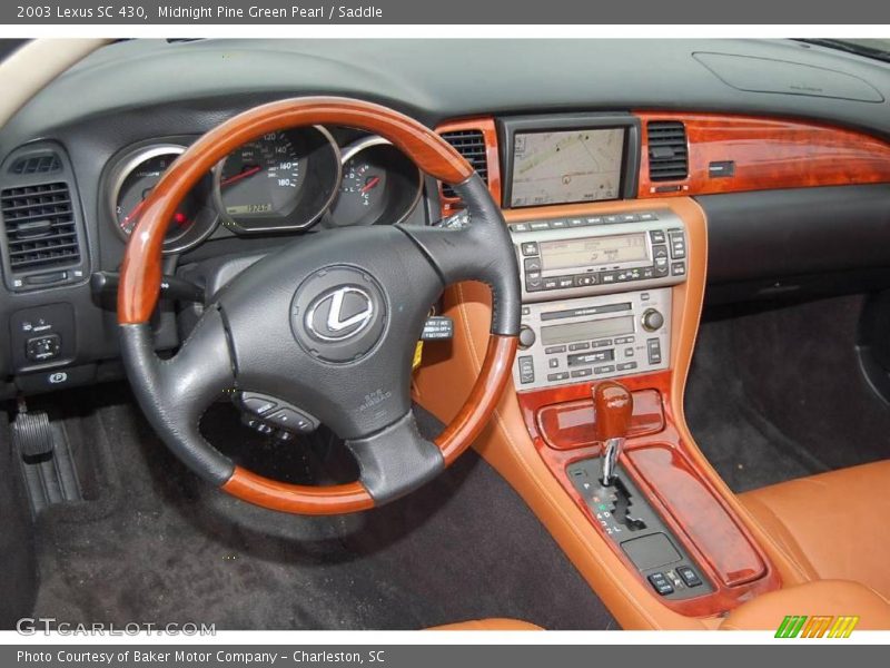 Midnight Pine Green Pearl / Saddle 2003 Lexus SC 430