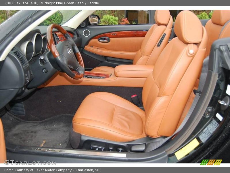 Midnight Pine Green Pearl / Saddle 2003 Lexus SC 430