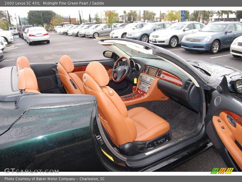 Midnight Pine Green Pearl / Saddle 2003 Lexus SC 430