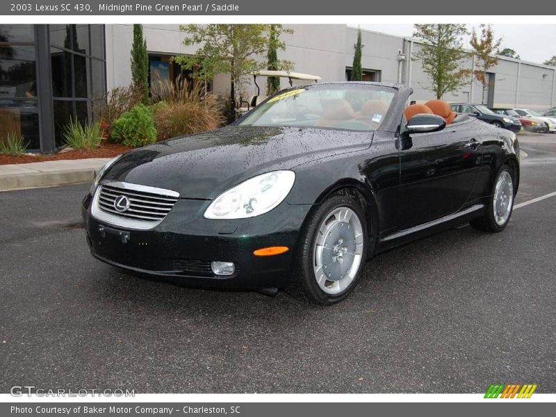 Midnight Pine Green Pearl / Saddle 2003 Lexus SC 430