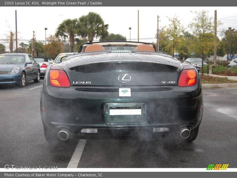 Midnight Pine Green Pearl / Saddle 2003 Lexus SC 430