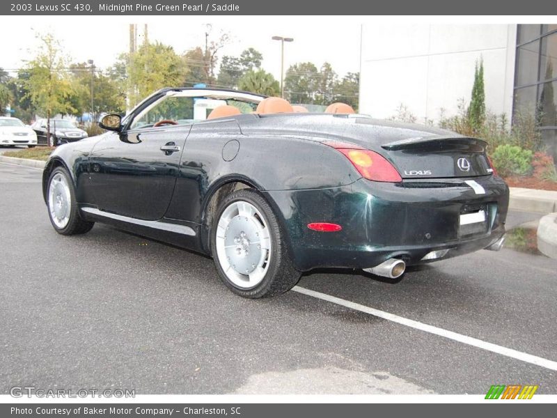 Midnight Pine Green Pearl / Saddle 2003 Lexus SC 430
