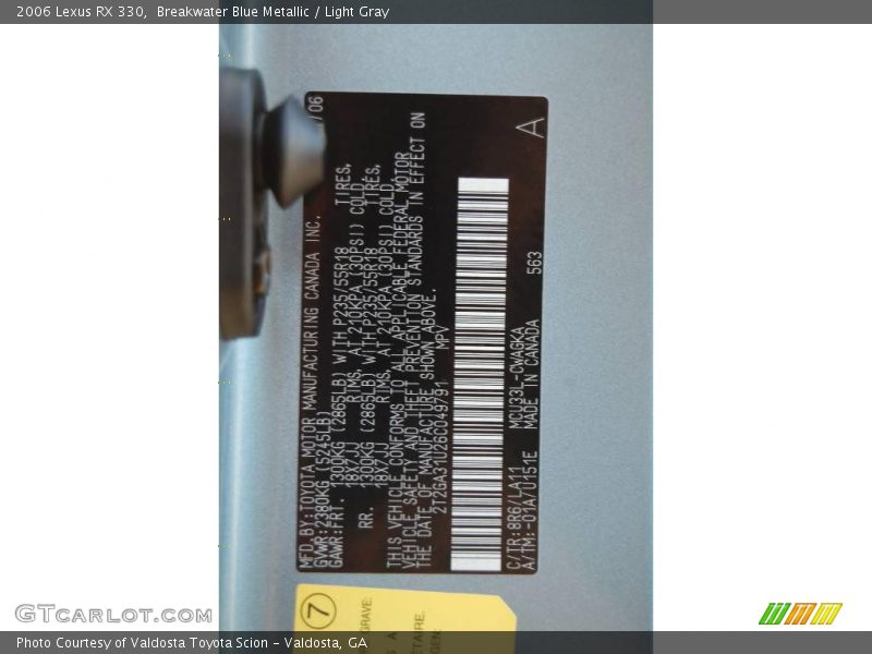 Breakwater Blue Metallic / Light Gray 2006 Lexus RX 330