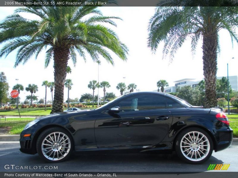 Black / Black 2006 Mercedes-Benz SLK 55 AMG Roadster