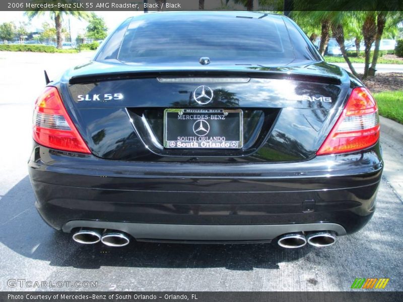 Black / Black 2006 Mercedes-Benz SLK 55 AMG Roadster