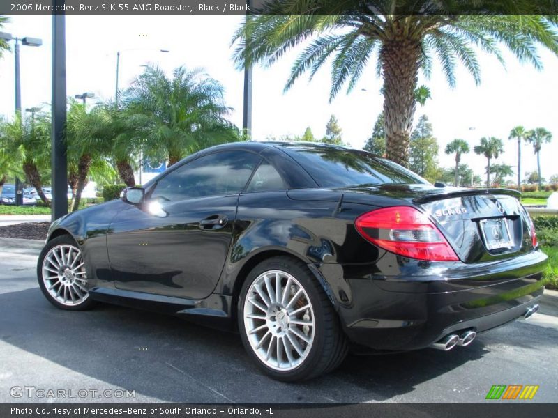 Black / Black 2006 Mercedes-Benz SLK 55 AMG Roadster