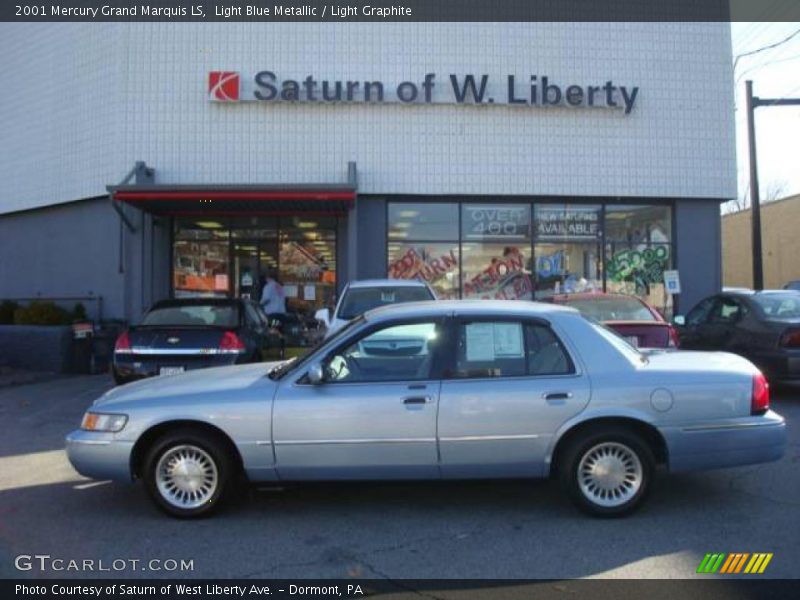 Light Blue Metallic / Light Graphite 2001 Mercury Grand Marquis LS