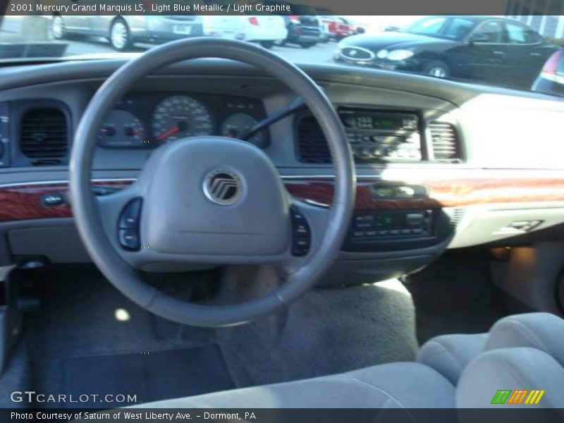 Light Blue Metallic / Light Graphite 2001 Mercury Grand Marquis LS