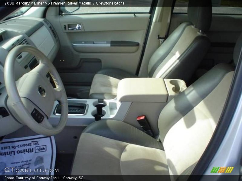 Silver Metallic / Greystone/Stone 2008 Mercury Mariner V6 Premier
